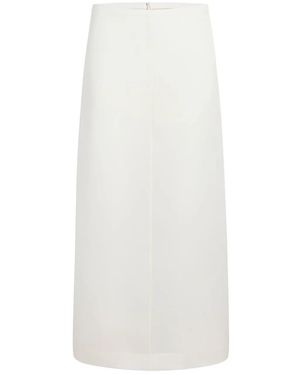 KHAITE Slit Skirt - White