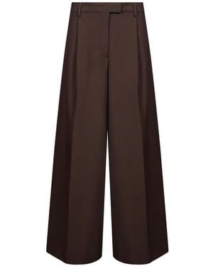 Thelatest Deva Pleated Wide-Leg Pants - Brown