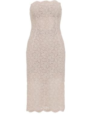 Ermanno Scervino Lace Midi Dress - Natural