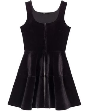 Maje Vestido corto con cremallera - Negro