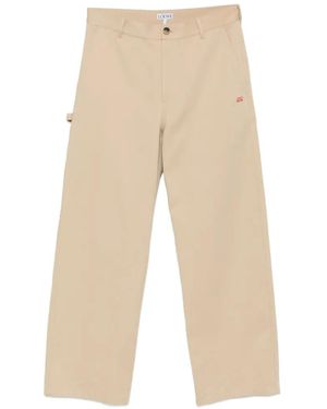 Loewe Pantalon À Logo Brodé - Natural
