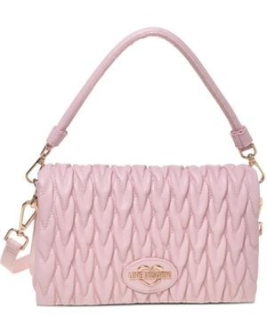 Love Moschino Logo-Lettering Shoulder Bag - Pink