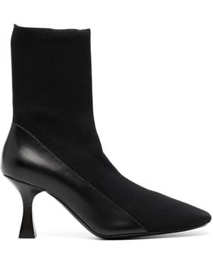 Neous Ruch 70Mm Leather Ankle Boots - Black