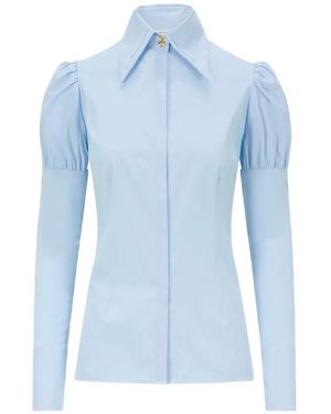 Violante Nessi Koons Sculptural-Sleeve Button Shirt - Blue