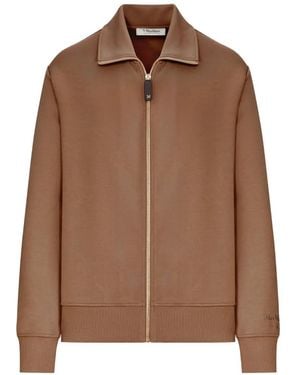 Max Mara Zip-Up Sweatshirt - Brown