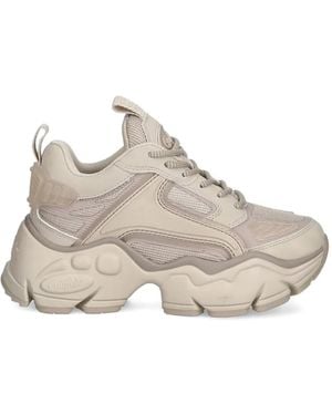 Buffalo Binary Athena Panelled Trainers - White