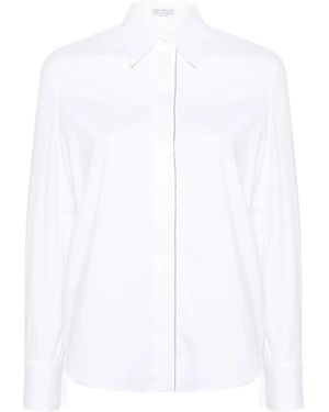 Brunello Cucinelli Shirt With Monili Detail - White