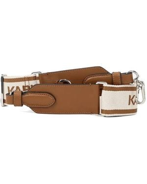 KARL LAGERFELD Logo-Print Shoulder Bag Strap - Brown