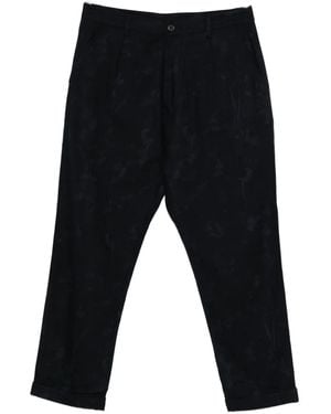 Universal Works Floral-Pattern Pants - Black