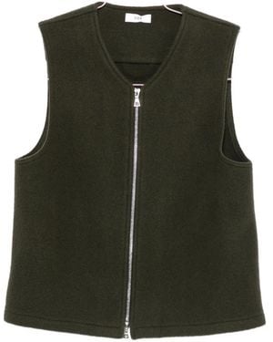 Rier Sleeveless Zip-Fastening Gilet - Green