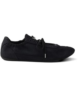 Prada Collapse Canvas Trainers - Black