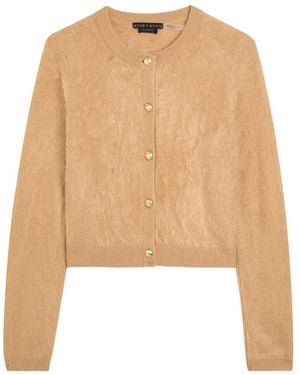 Alice + Olivia Dollie Brushed Cashmere-Blend Cardigan - Natural