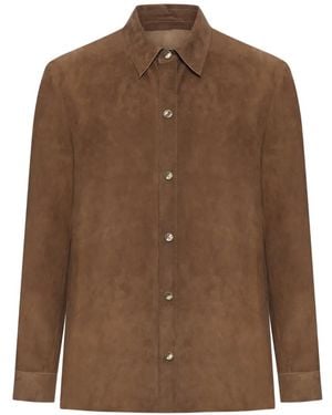 Salvatore Santoro Button Leather Jacket - Brown