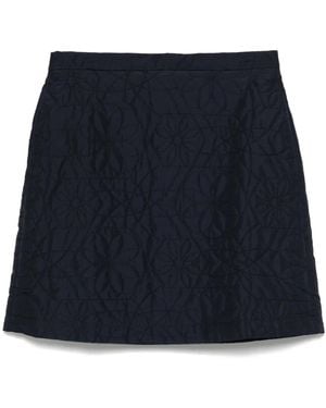 Maison Kitsuné Quilted Mini Skirt - Blue