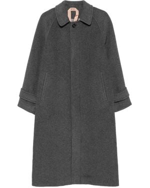 N°21 Raglan-Sleeve Concealed-Fastening Coat - Grey