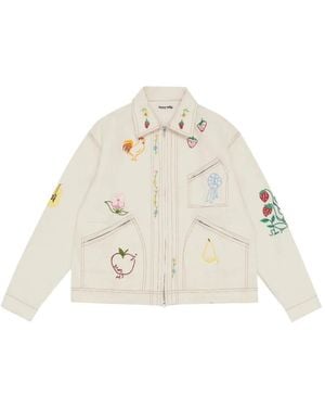 STORY mfg. Amba Embroidered Cotton Jacket - White