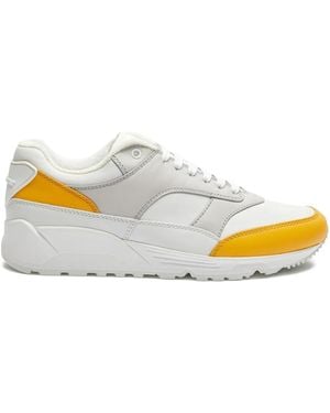 Saint Laurent Bump Leather Trainers - Yellow