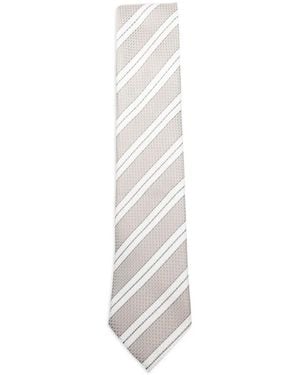 ZEGNA Striped Tie - White