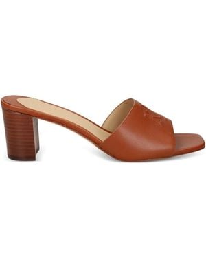 Ralph Lauren Everley Embossed Sandals - Brown