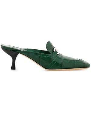 Ferragamo 55Mm Muiltjes Met Gesp - Groen