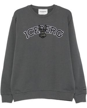 Iceberg Logo-Embroidered Sweatshirt - Gray