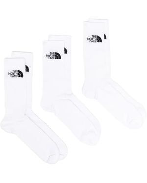 The North Face Intarsia-Logo Socks (Pack Of Three) - White