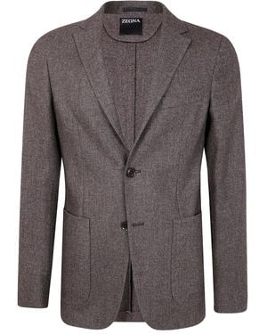 ZEGNA Two-Button Jacket - Grey