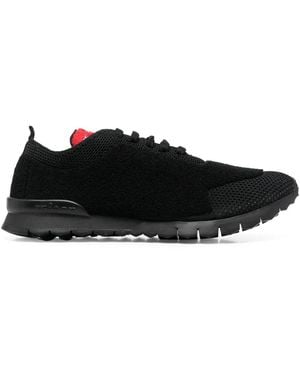 Kiton Sock-Panel Detail Trainers - Black