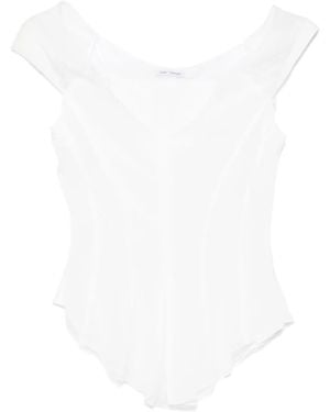 Judy Turner Chiffon Top - White
