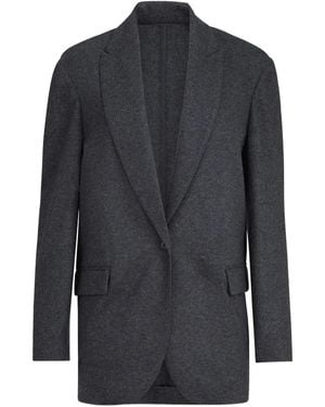 Brunello Cucinelli Cashmere Jersey Blazer With Monili - Blue