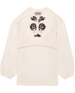 Fortela Allegras Embroidered Blouse - White