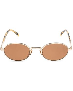 David Beckham Tortoiseshell-Effect Oval-Frame Sunglasses - Natural