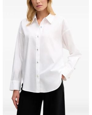 DKNY Jewel Button Shirt - White