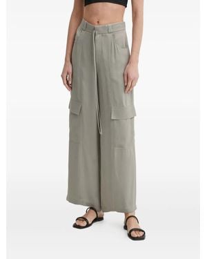 Aeron Cargo Pocket Wide-Leg Pants - Green
