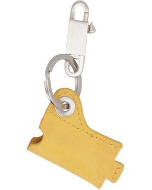 Rick Owens Leather Lighter Case Keychain - Metallic