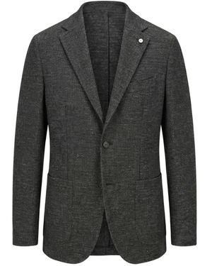 L.B.M. 1911 Notch-Lapel Single-Breasted Blazer - Black
