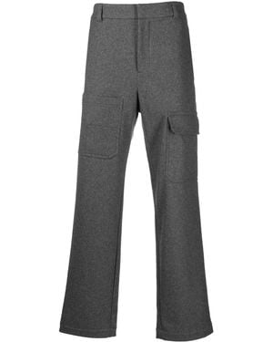 Helmut Lang Flannel Pant. Mel Wool Melange - Grey