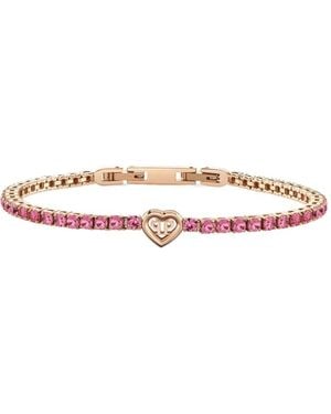 Philipp Plein Tennis Royal Heart-Motif Bracelet - White