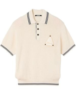Jacquemus Le Polo Voilier Stripe-Trim Polo Shirt - Natural