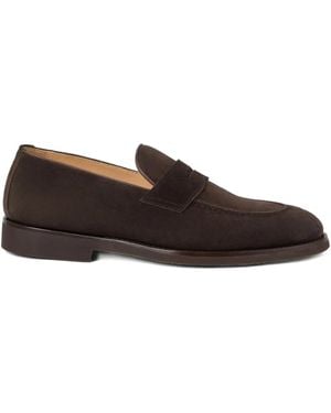 Brunello Cucinelli スエード ペニーローファー - ブラウン
