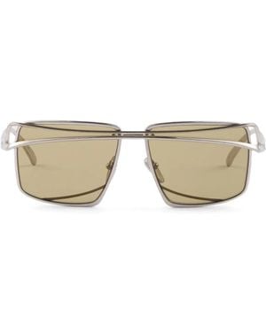 Prada Lunettes De Soleil Carrées À Double Pont - Neutre