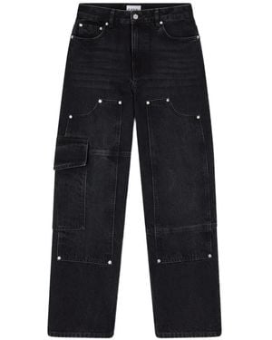 Ganni Audri Cargo Jeans - Blue