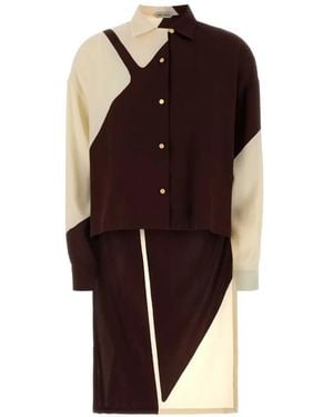 Alberta Ferretti Colour-Block Long-Sleeve Shirt - Red