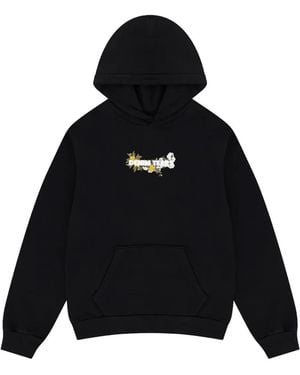 DENIM TEARS Floral-Print Hoodie - Black