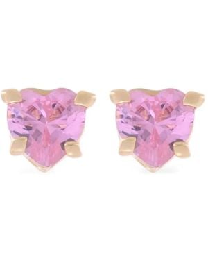 Juicy Couture Pendientes Heart Con Apliques - Rosa