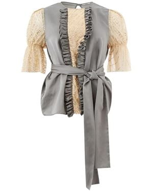 Lardini Ruffled Blouse - White
