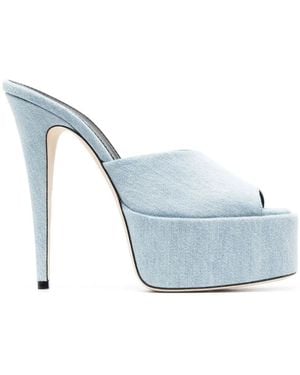 Paris Texas 145Mm Marina Denim Sandals - Blue