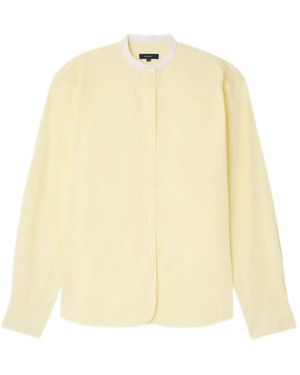 Soeur Bermudes Band-Collar Shirt - Natural