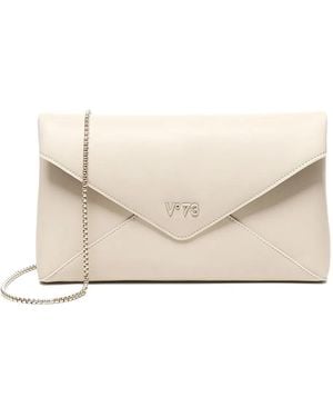 V73 Envelope-Flap Leather Tote Bag - Natural