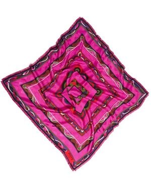 PUCCI Mixed-Print Jacquard Scarf - Pink